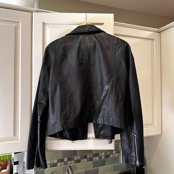 Madewell Washed Leather Motorcycle Jacket - Picture 2 of 3